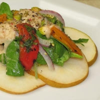Image of Roasted Sweet Pepper Salad w/ Asian Pear and Date Vinaigrette