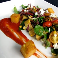 Image of Grilled Summer Salad with Sweet Corn Croutons