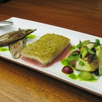 Image of Pistachio Crusted Halibut with Blush and Green Muscato™ Endive Salad