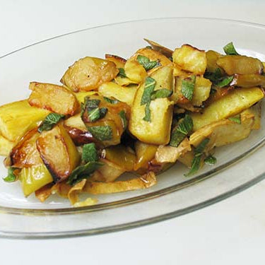 Image of Roasted Sweet Potatoes with Apples and Agave-Sage Butter