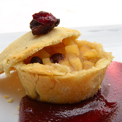 Image of Apple Raisin Pie with Cranberry Orange Wine Sauce
