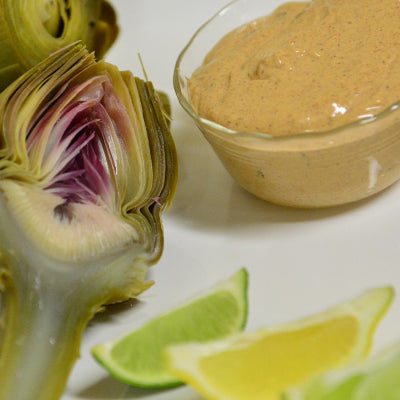 Image of Artichokes and Chipotle Mayo Dipping Sauce