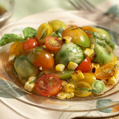 Image of Baby Heirloom Tomato and Grilled Corn Salad
