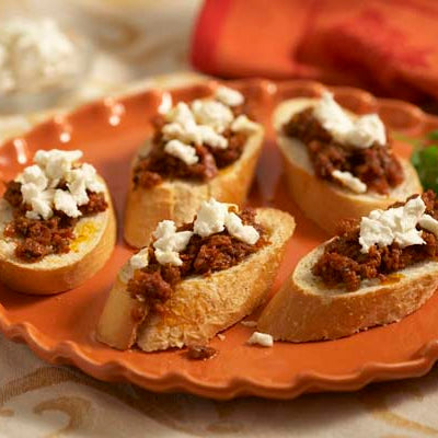 Image of Baguette Toasts with Melissa's Sun Dried Tomato Pesto