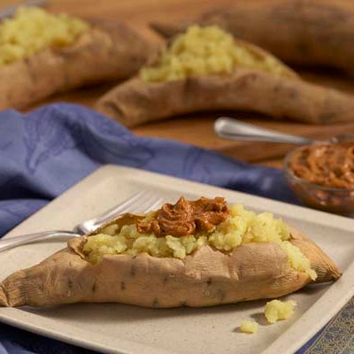 Image of Baked Sweet Potato with Cinnamon-Chile Butter