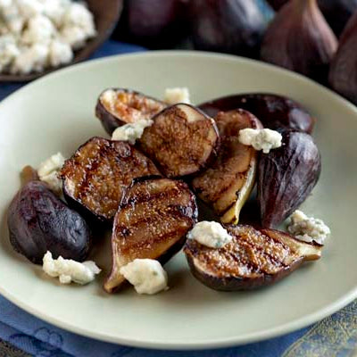Barbecued Figs with Blue Cheese