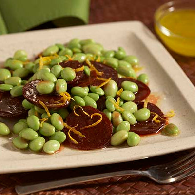 Image of Beet and Edamame (Soybeans) Salad with Citrus Vinaigrette