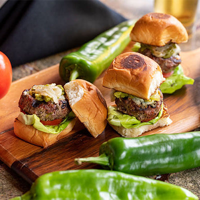Bleu Cheese Hatch Chile Sliders