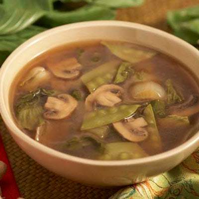Image of Bok Choy and Mushroom Soup