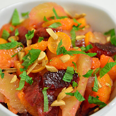 Image of Citrus Salad with Lemon Grass Toasted Almonds and Mint