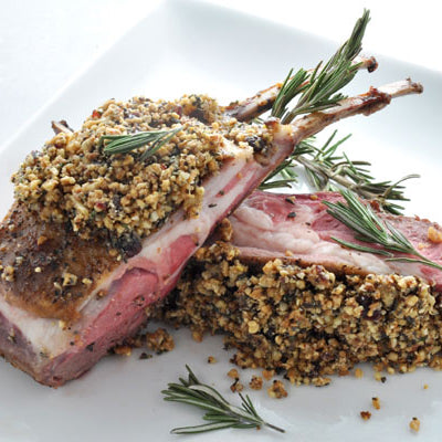 Image of Cranberry Clean Snax® Crusted Roasted Rack of Lamb
