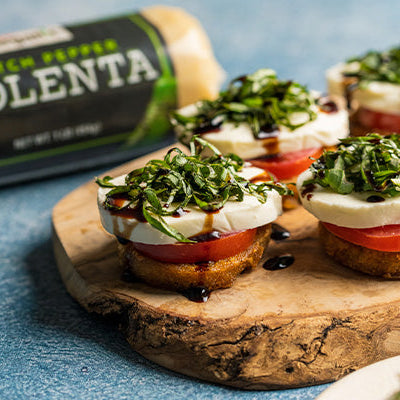 Image of Fried Organic Hatch Pepper Caprese Crostini