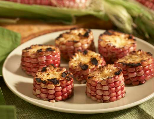 Grilled Red Corn Rounds — Melissas Produce