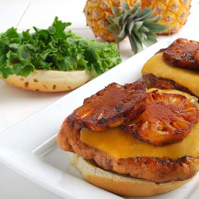 Image of Grilled Teriyaki Turkey Cheeseburgers