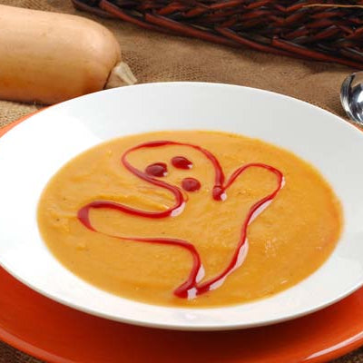 Image of Roasted Butternut Soup with Ghost Chile Sauce