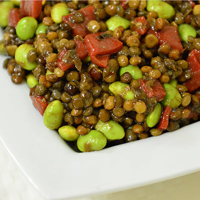 Image of Lentil and Edamame (Soybeans) Salad