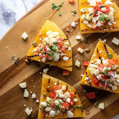 Image of Grilled Orange Watermelon Bruschetta