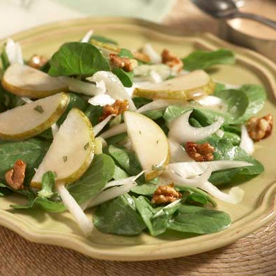 Image of Pear, Arugula & Endive Salad with Candied Walnuts