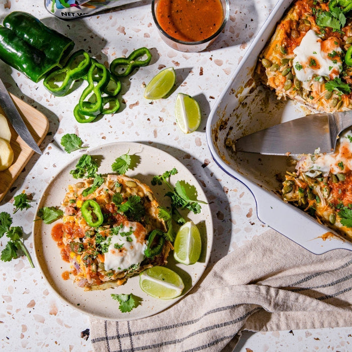 Roasted Vegetable Enchilada Casserole