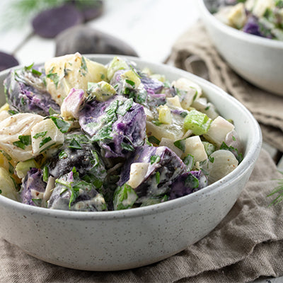 Image of Roasted Cipolline Onion and Purple Potato Salad