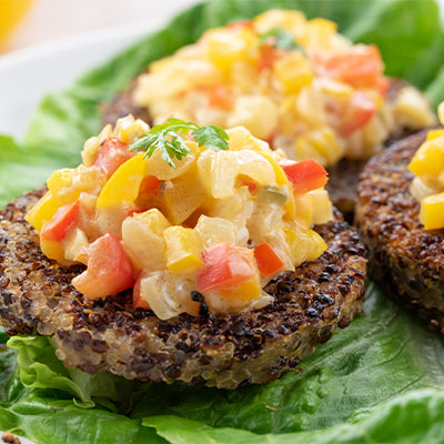 Image of Quinoa Patties with Sweet and Spicy Relish