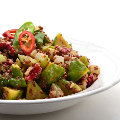 Image of Red Quinoa, Summer Squash and Red Walnut Salad