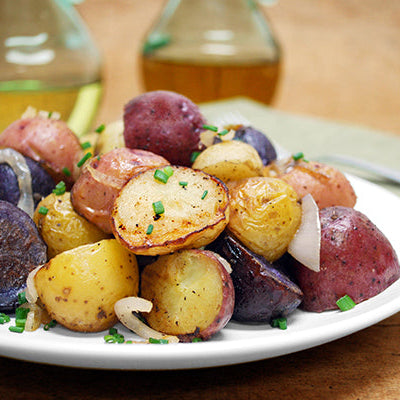 Image of Roasted Gemstone® Potatoes with Caramelized Shallots and Cipolline Onions