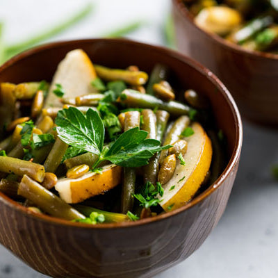 Simple Sides: Smashed Green Bean and Asian Pear Salad