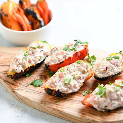 Image of Spicy Crab Stuffed Veggie Sweet Mini Peppers