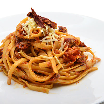 Image of Sun-Dried Tomatoes With Fettuccini