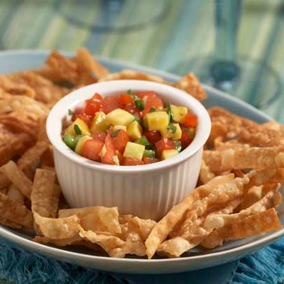 Image of Won Ton Chips with Fruit Salsa