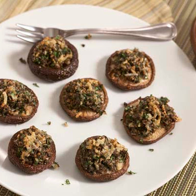 Image of Arugula Pesto Stuffed Shiitake Mushrooms