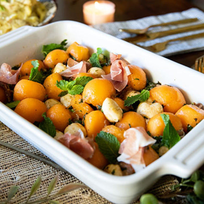 Melon and Mozzarella Caprese Salad