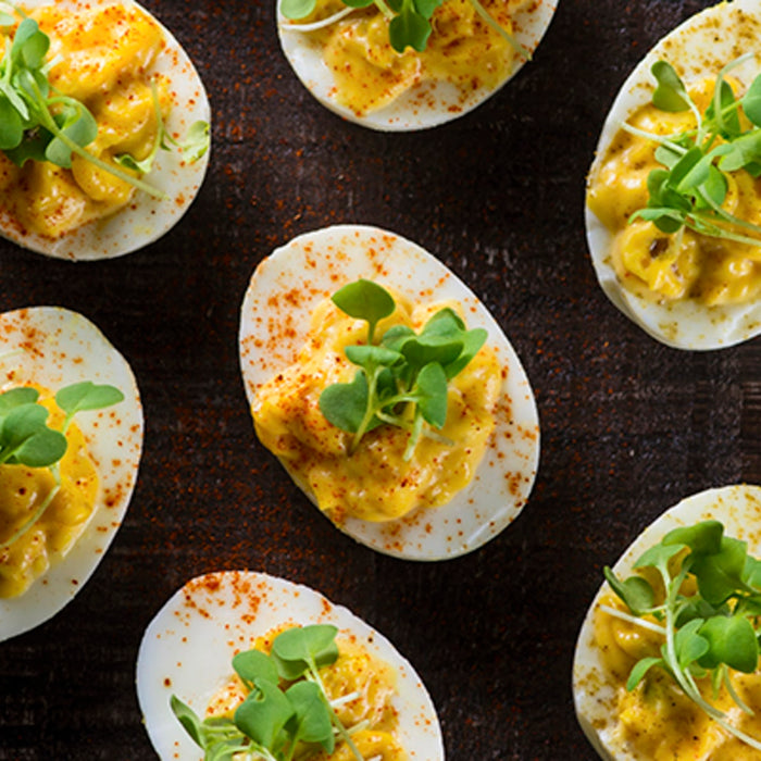 Hatch Pepper Deviled Eggs