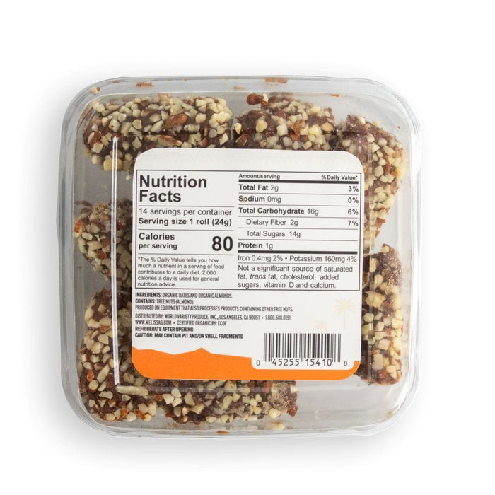 Image of  2 Packages (12 Ounces each) Organic Almond Roll Dates Fruit