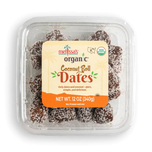 Image of  2 packages (12 Ounces each) Organic Coconut Roll Dates Fruit