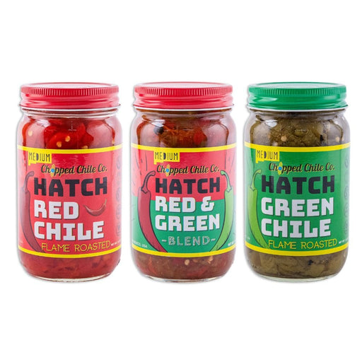 Image of  3 jars (16 Ounces each) Hatch Red, Green, and Red & Green Blend Other