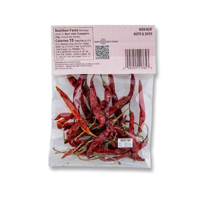 Image of  3 packages (2 Ounces each) Dried De Arbol Peppers (Don Enrique<sup>®</sup> Brand) Vegetables
