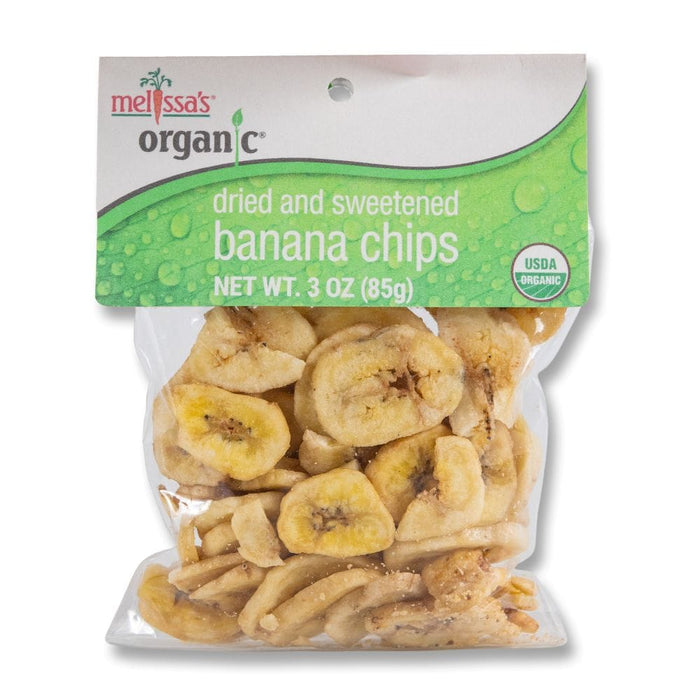 Image of  3 packages (3 Ounces each) Organic Dried Banana Chips Fruit
