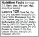 Image of Roasted Sweet Corn 3 oz Nutrition Facts Panel