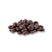 Dark chocolate wafers on a white background
