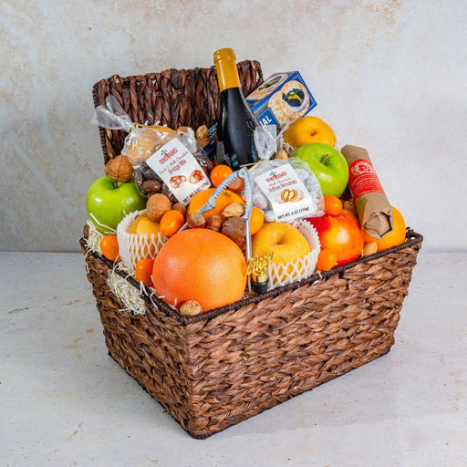 Image of  Bountiful Harvest Fruit & Wine Basket Other