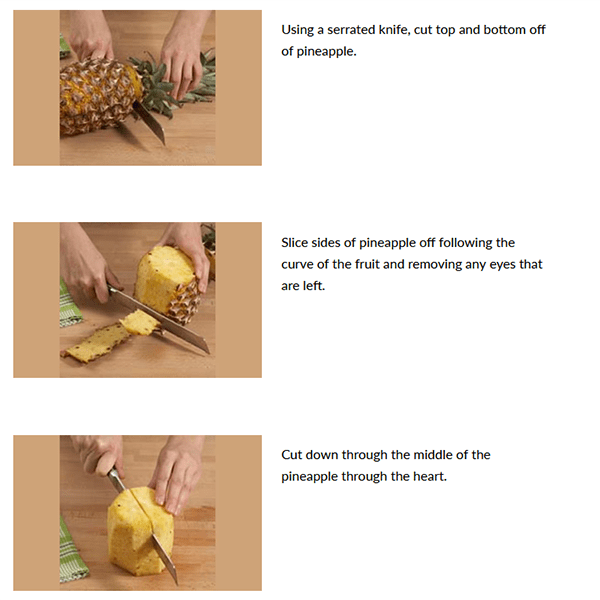 how to cut a pineapple tips