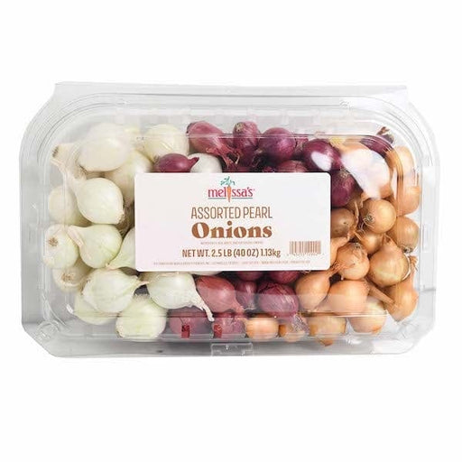 Image of  2.5 Pounds (about 13 Ounces each color) Assorted Pearl Onions Vegetables