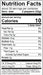 Image of  2 Pounds Organic Jalapeno Peppers Nutrition Facts Panel