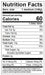 Image of  2 Pounds Organic Yellow Onion Nutrition Facts Panel