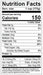 Image of  3.5 Pounds Pomegranates Nutrition Facts Panel
