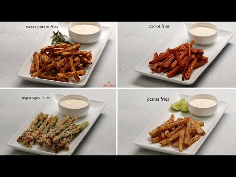 Veggie fries 4 ways