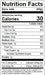 Image of  8 Ball Squash Nutrition Facts Panel