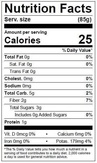 Image of  Aztec Sweet Red Peppers Nutrition Facts Panel